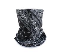 Bandana nera per uomini Copricapo Multifunzionale Scaldacollo Antivento Foulard Snood, Fascia Sportiva Maschera Viso Personalizzata per Uomini Donne Sci Corsa Ciclismo Escursioni, Nero , 25.5*42.5cm