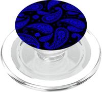 Bandana Paisley Blu Nero Vintage Floral Boho Pattern PopSockets PopGrip per MagSafe