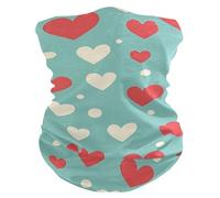 Bandana Polka DOT Vintage Love Versatili Decorazione facciale Sportiva Sciarpa a Tubo per Arrampicata Donna 26X30cm