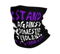Bandana Prendi Posizione Contro La Violenza Domestica - White Antivento Decorazione Facciale Elastico Passamontagna per Yoga Sports Arrampicata