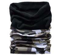 Brandit Fleece Copricapo multifunzionale, nero/grigio/bianco, Taglia unica