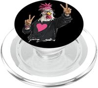 Bandana rosa con simpatici cartelli della pace, motivo: pollo che ammicca PopSockets PopGrip per MagSafe