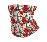 Bandana Rose Daisy Eiffel Tower Print Sciarpa a tubo Sports 25x50cm | Sciarpa al collo Multiuso Decorazione facciale per Campeggio pesca Estivo