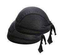 Bandana sportiva ad asciugatura rapida, protegge dai raggi UV, ideale per ciclismo, corsa, bicicletta, moto o per essere indossata sotto al casco, 2 Pack of Black