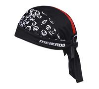 Bandana sportiva ad asciugatura rapida, protegge dai raggi UV, ideale per ciclismo, corsa e motociclismo o come cuffia da indossare sotto il casco, motivo: teschi (alla moda, C)
