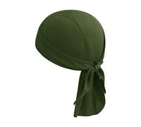 Bandana sportiva ad asciugatura rapida, protegge dai raggi UV, ideale per ciclismo, corsa e motociclismo o come cuffia da indossare sotto il casco, motivo: teschi (verde militare)