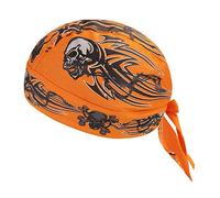 Bandana sportiva ad asciugatura rapida, protegge dai raggi UV, ideale per ciclismo, corsa e motociclismo o come cuffia da indossare sotto il casco, motivo: teschi (YH-04)