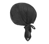 Bandana sportiva ad asciugatura rapida, protegge dai raggi UV, ideale per ciclismo, corsa e motociclismo o come cuffia da indossare sotto il casco, motivo: teschi (nero a rete)