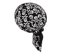 Bandana sportiva ad asciugatura rapida, protegge dai raggi UV, ideale per ciclismo, corsa o motociclismo o come cuffia da indossare sotto il casco, motivo: teschi (YH-07)