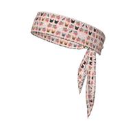 Bandana stampata su entrambi i lati con bulldog francese e fiori per uomini e donne per calcio, yoga, fitness, fascia Ninja