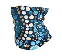 Bandana Traditional Aboriginal DOT Art Abstract Green Blue Protezione UV Decorazione facciale Versatili Sciarpa a Tubo per Bambini Estivo 26X30cm