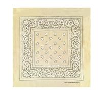 Bandane 100% cotone unisex con motivo paisley, fazzoletto sciarpa per capelli/collo/polso/testa, COD.644 (Beige Paisley)