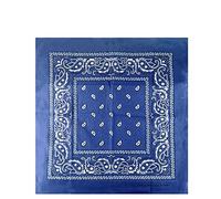 Bandane 100% cotone unisex con motivo paisley, fazzoletto sciarpa per capelli/collo/polso/testa, COD.644 (Royal Paisley)
