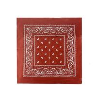 Bandane 100% cotone unisex con motivo paisley, fazzoletto sciarpa per capelli/collo/polso/testa, COD.644 (Bordeaux Paisley)