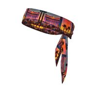 Bandane alla moda con stampa Las Vegas Sunset 1, unisex, per allenamento, jogging, ciclismo, yoga e altro ancora