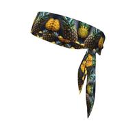 Bandane per capelli alla moda con stampa di ananas e frutta, unisex, per jogging, ciclismo, yoga e altro ancora