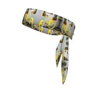 Bandane per capelli alla moda con stampa di ananas, unisex, per jogging, ciclismo, yoga e molto altro ancora