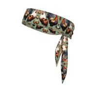 Bandane per capelli con gallo e pollo, elegante e confortevole, unisex, per attività sportive