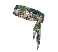 Bandane per capelli con stampa di fenicotteri e ananas, unisex, per jogging, ciclismo, yoga e altro ancora