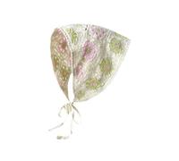 Bandane per capelli floreali all'uncinetto foulard per capelli primavera estati sciarpa per capelli fascia floreale retrò fazzoletto per la testa per donne ragazze sciarpa triangolare per le donne