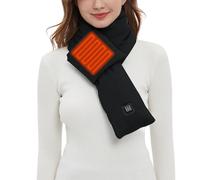 Bandane per la testa sciarpa riscaldata sciarpa intelligente ricaricabile USB mini sciarpa fredda con 3 riscaldamento funzione di spegnimento automatico per uomo donna sciarpa collo cane, Nero ,