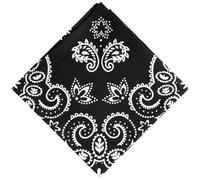 Bandane quadrate da 70 x 70 cm, 100% cotone, per uomini e donne (1 pezzo, nero), Nero , Taglia unica