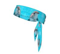 Bandane sportive per la testa, unisex, con adorabile stampa delfino, fascia per capelli per allenamento, fasce per il sudore atletiche estive, ciclismo e molto altro ancora