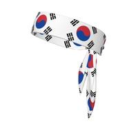 Bandane sportive per la testa, unisex, con stampa bandiera della Repubblica di Corea, fascia per capelli per allenamento, fasce per il sudore atletiche estive, ciclismo e altro ancora