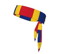 Bandane sportive per la testa, unisex, con stampa bandiera della Romania, fascia per capelli per allenamento, fasce per il sudore atletiche estive, ciclismo e altro ancora