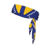 Bandane sportive per la testa, unisex, con stampa della bandiera della Bosnia-Erzegovina, fascia per capelli per allenamento, fasce per il sudore atletiche estive, ciclismo e altro ancora