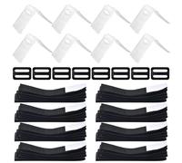 Bande di montaggio,8 pezzi Set di dispositivo roll up piscina,Bande di montaggio per pellicola solare in foglio piscina,Set di bande di montaggio e staffe e fibbie,Nastro di montaggio per teloni