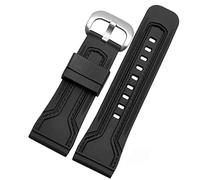 Bande di orologi per sette venerdì orologio in gomma Egler Waterproof Watch Band Sevenfriday P Series Yp3C/02 (Colore: Black-Red-Steel, dimensioni: 28mm)