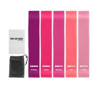 Bande di resistenza all'esercizio | Bande di resistenza 23,62 pollici | TPE Workout Band per Home Fitness | Bands da yoga a 5 livelli con sacca di stoffa portatili elastiche di allenamento durevoli