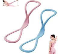 Bande di resistenza luminino/vittoriact/novealcbe, Figura 8 bande di esercizi per uomini da donna, Resistenza alle bande di Pilates, Fullbody Yoga che tira la corda, per allenarsi (2Pcs)