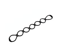 Bande di resistenza regolabili a 7 anelli per la parte superiore del corpo, a casa, allenamento, passeggiate, esercizi, programma di fitness, fascia elastica per il recupero (nero)