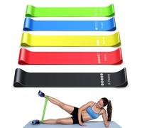 Bande Elastiche Fitness 5 Pezzi per Allenamento Forza e Yoga - Set Elastici Multicolore con Diversi Livelli di Resistenza - Fasce Elastiche Portatili per Casa, Studio e Outdoor