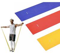 Bande Elastiche Fitness Elastici con 3 Livelli di Resistenza Da 1.5 o 2 MT Professionali Esercizi Pilates Yoga Allenamento di Forza, Fisioterapia e Riabilitazione Ideali per Uomini e Donne (1.5 mt)