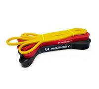 Bande elastiche in lattice per esercizi di fitness - 3 pezzi.