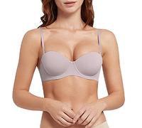 Bandeau Bralette - Reggiseno da donna con ferretto sexy con spalline sottili imbottite, senza fili, morbido, reggiseno classico, biancheria intima comoda
