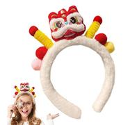 Bandeau Des Lions Du Nouvel An Chinois, Accessoires Pour Cheveux Du Nouvel An, Bandeau Du Nouvel An Chinois, Bandeau De Danse Des Lions En Peluche - Coiffe Drôle De Dessin Animé De Lions Po