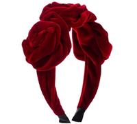 Bandeaux en velours pour femmes, bandeau en velours à fleurs roses, élastiques vintage, accessoires pour cheveux femmes et filles, bandeau rouge, bandeaux