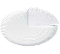 BANDEJA CARTON BLANCA +BLONDA REDONDA 35CM