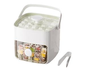 Bandeja De Hielo Con Tapa Y Cubo Preparación de Frío en Doble Capa