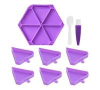 bandeja - herramienta diamantes, kit manualidades | contenedor pp multifuncional reversible dieciséis coma por catorce coma dos centímetros organización pedrería perforación rápida bordado diy c