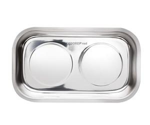 Bandeja magnética de acero, 2 imanes 240 x 140 mm
