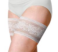 Bandelettes Original Fasce Antisfregamento per Cosce - Design Elastico Brevettato - Comode, Antiscivolo e Delicate sulla Pelle - Taglia A (Small, 53-57 cm), Bianco Peony