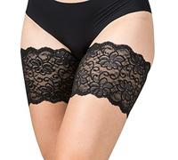 Bandelettes Original Fasce Coscia Antisfregamento per Cosce - Design Elastico Brevetato, Comode, Antiscivolo e Delicate sulla Pelle - Taglia A (Small, 53-57 cm), Dolce Nero