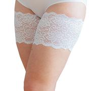 Bandelettes Original Fasce Coscia Antisfregamento per Cosce - Design Elastico Brevetato, Comode, Antiscivolo e Delicate sulla Pelle - Taglia B (Medium, 58-62 cm), Dolce Bianco