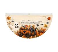 Bandera De Halloween En Forma De Abanico - Pancarta De Calabaza