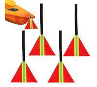 Banderas Reflectantes Para Seguridad Kayak - Confezione da 4 Rojas | Kit di trasporto resistente Para Kayak, Camión, Canoas, Bicicleta, Rimmolco
